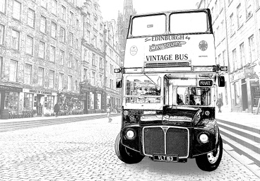 Vintage bus, Edinburgh